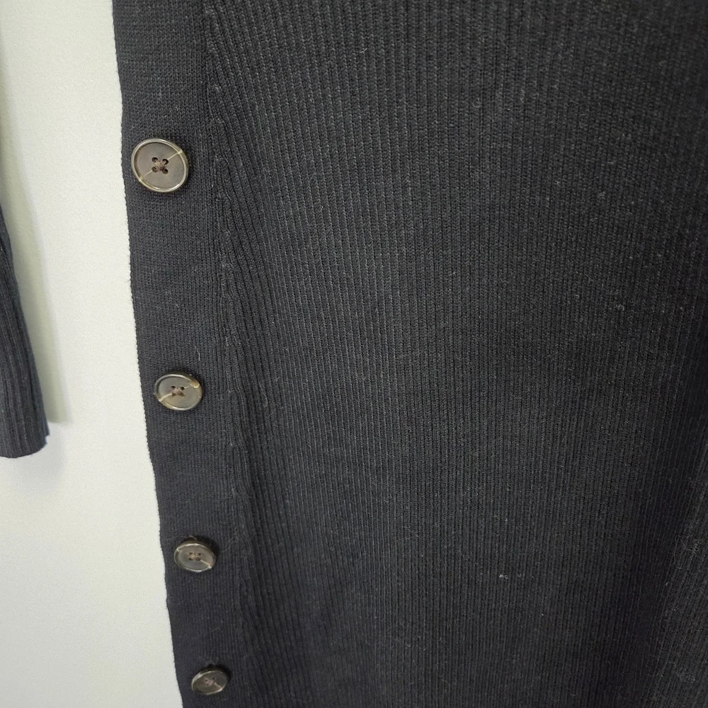 Abercrombie & Fitch HFR Nicole Benefield Black Sweater Maxi Dress Medium Petite